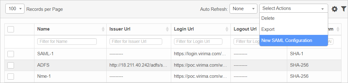 SAML Configuration